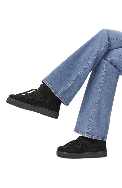 Замшевые полусапоги classic low INUIKII черного цвета по цене 26500 руб., арт. 1001.001.0092, фото 2 Замшевые полусапоги classic low INUIKII, арт. 1001.001.0092, фото 2