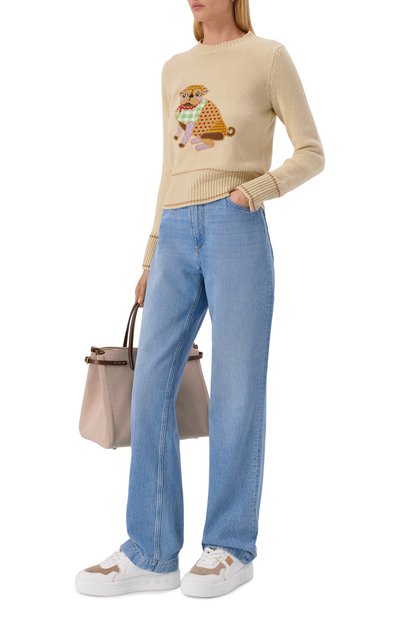 Комбинированные кеды one stud xl VALENTINO белого цвета по цене 121500 руб., арт. 7W2S0FQ4/IIG, фото 3 Комбинированные кеды one stud xl VALENTINO, арт. 7W2S0FQ4/IIG, фото 3