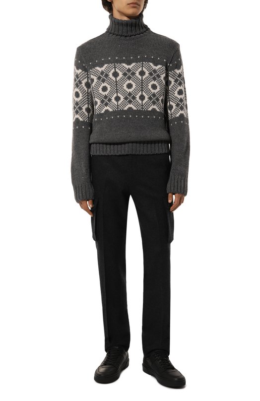 Шерстяные брюки-карго Corneliani 944L14-9418801 Серый  944L14-9418801 Фото 2