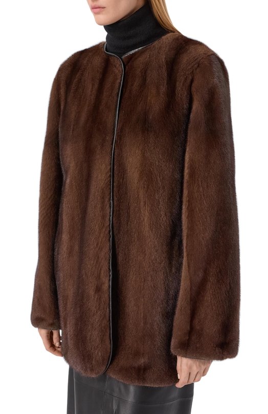 Шуба из норки Giulia Gurman 221DB42 Коричневый  221DB42 Фото 3