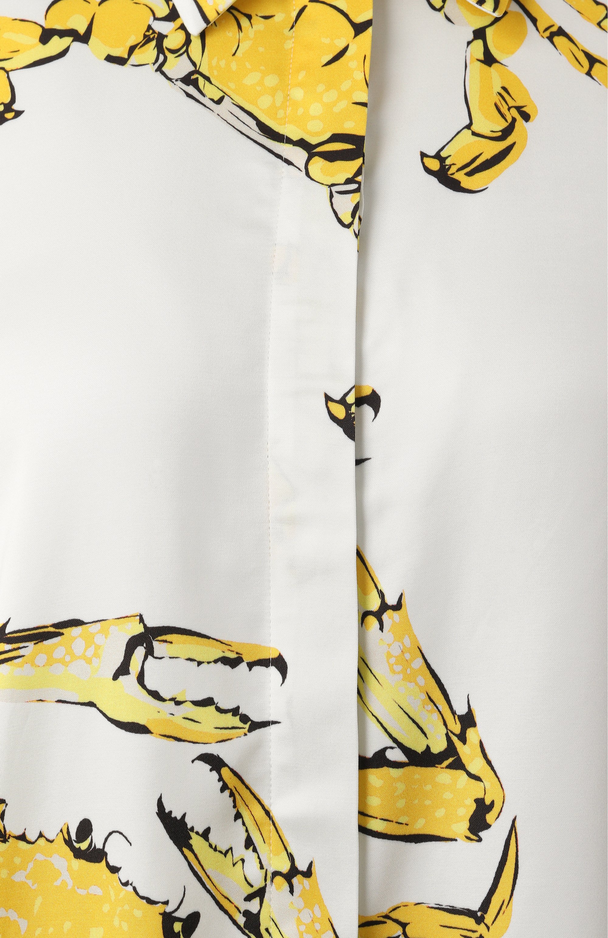 Рубашка из вискозы MSGM белого цвета по цене 36750 руб., арт. 3841MDE24A/257152, фото 6 Рубашка из вискозы MSGM, арт. 3841MDE24A/257152, фото 6