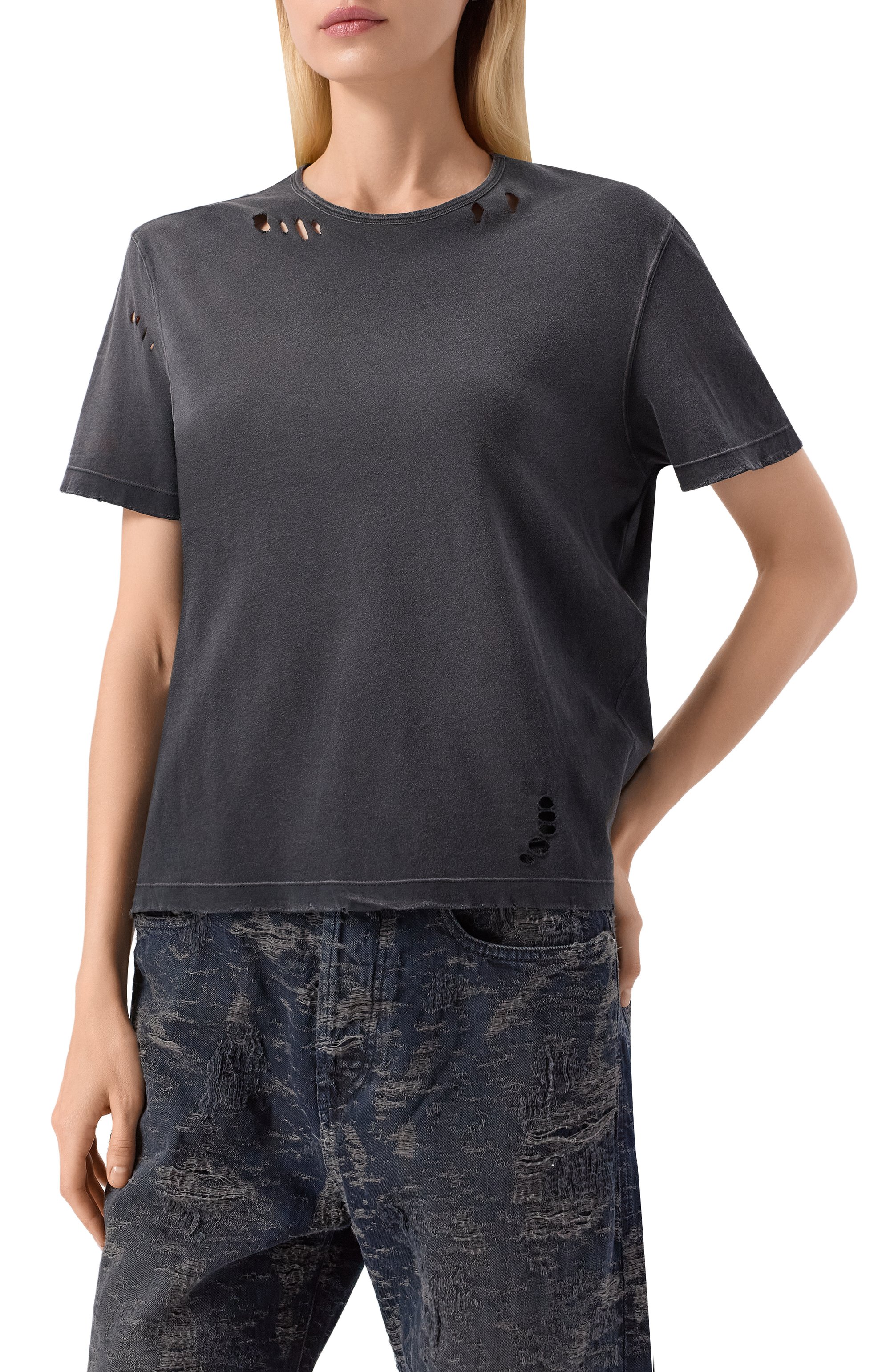 Хлопковая футболка ANN DEMEULEMEESTER, арт. B0013500/FA638, фото 3