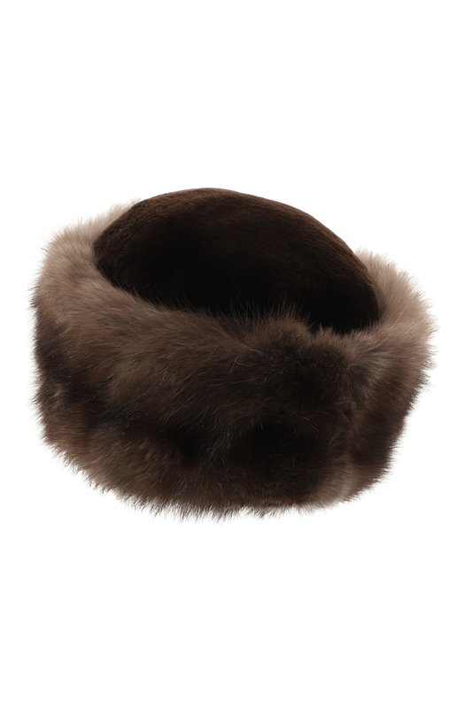 Шапка Джулия из меха норки и соболя FurLand 0034607450163100000 Коричневый  0034607450163100000 Фото 3