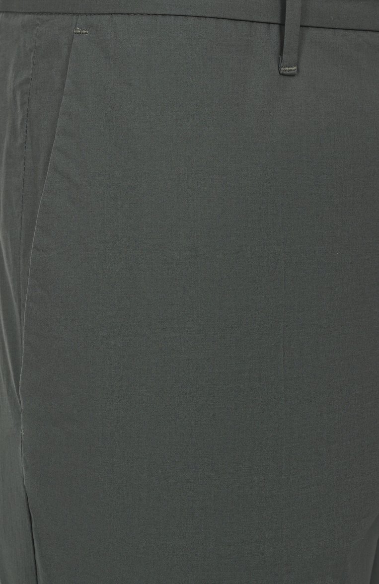 Мужские хлопковые брюки SLOWEAR темно-зеленого цвета, арт. 1W0084/9208B | Фото 6 (Автоматизация состава: Проставлено; Длина (брюки, джинсы): Стандартные; Материал внешний: Хлопок; Автоматизация ТО: Проставлено; Случай: Повсед�невный; Стили: Кэжуэл)