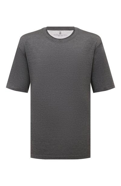 Футболка из шелка и хлопка BRUNELLO CUCINELLI, арт. MH8361308W, фото 1