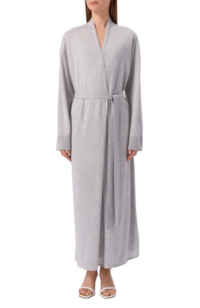 Кардиган из шерсти и шелка 12 STOREEZ серого цвета по цене 23000 руб., арт. 132112, фото 3 Кардиган из шерсти и шелка 12 STOREEZ, арт. 132112, фото 3