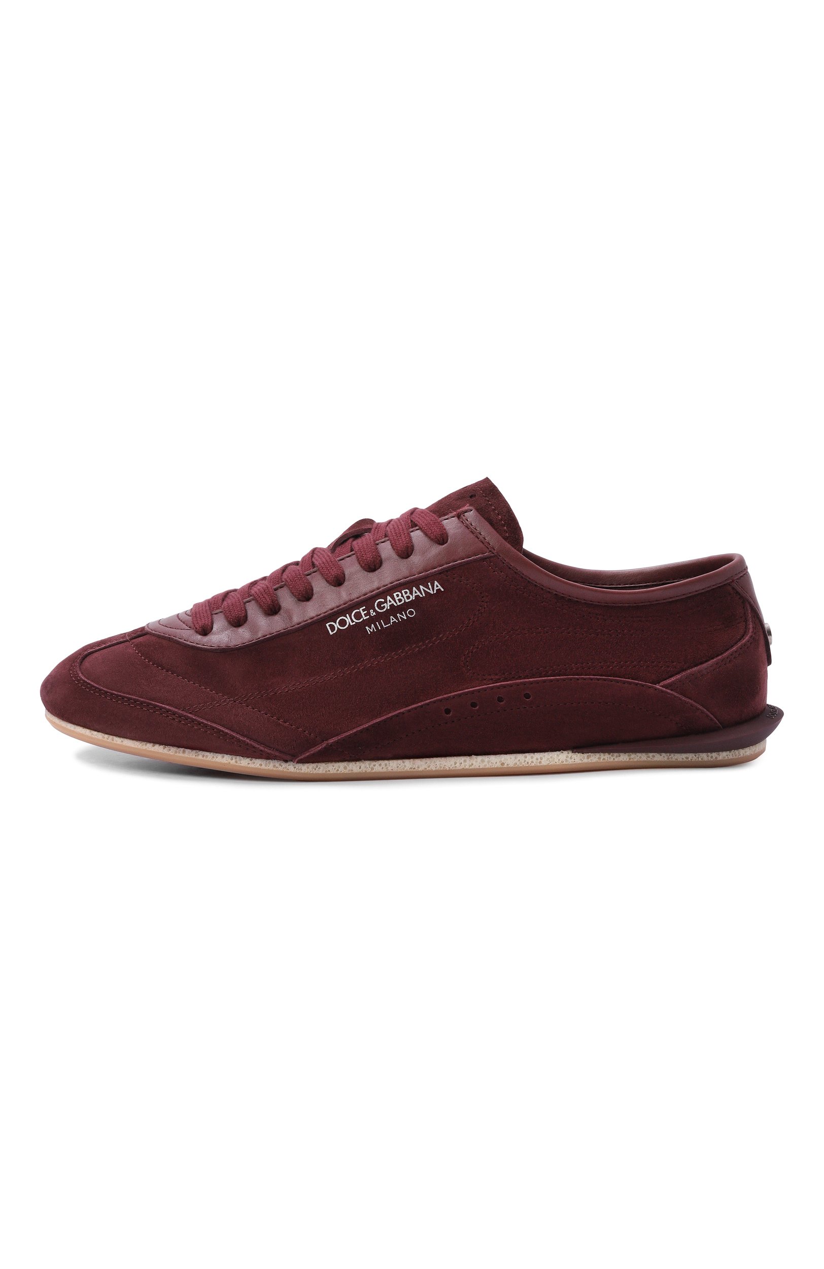 Замшевые кеды lipari DOLCE & GABBANA бордового цвета по цене 89950 руб., арт. CS2473/A0950, фото 3 Замшевые кеды lipari DOLCE & GABBANA, арт. CS2473/A0950, фото 3