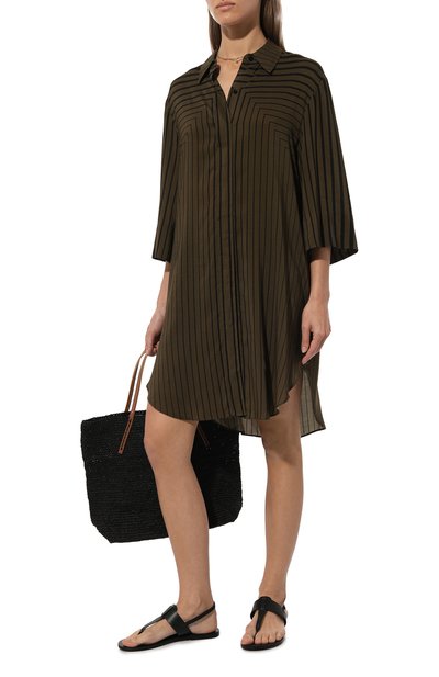 Туника из вискозы MARYAN MEHLHORN хаки цвета по цене 41040 руб., арт. M3535529, фото 2 Туника из вискозы MARYAN MEHLHORN, арт. M3535529, фото 2