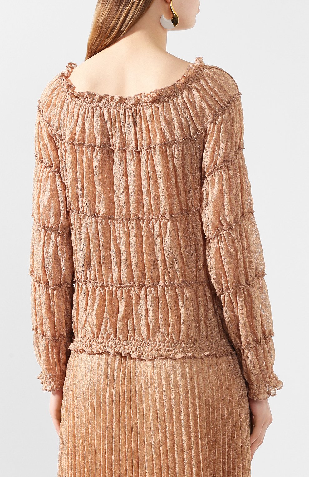 Пуловер MISSONI золотого цвета по цене 76300 руб., арт. MDN00348/BR009S, фото 4 Пуловер MISSONI, арт. MDN00348/BR009S, фото 4