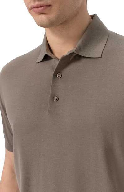 Поло из кашемира и шерсти STEFANO RICCI хаки цвета по цене 172000 руб., арт. W505506P13/W26150, фото 5 Поло из кашемира и шерсти STEFANO RICCI, арт. W505506P13/W26150, фото 5