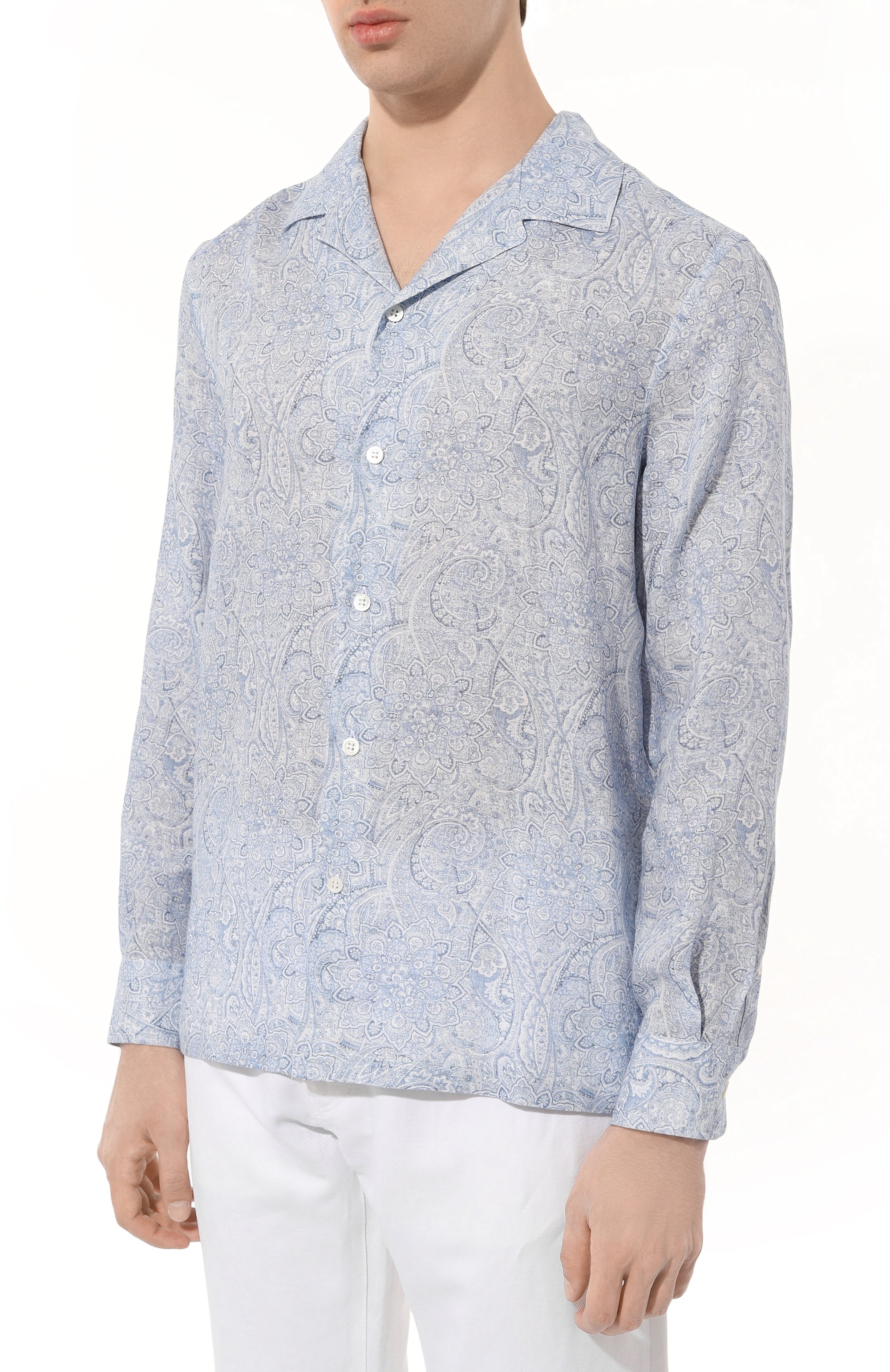 Льняная рубашка BRUNELLO CUCINELLI, арт. MM6550667, фото 3