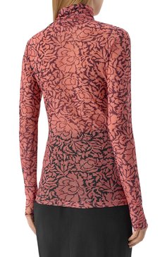 Женская водолазка DRIES VAN NOTEN розового цвета, арт. 251-011159-1619 | Фото 4 (Рукава: Длинные; Материал внешний: Синтетический материал; Длина (для топов): Стандартные; Женское Кросс-КТ: Водолазка-одежда; Стили: Кэжуэл)
