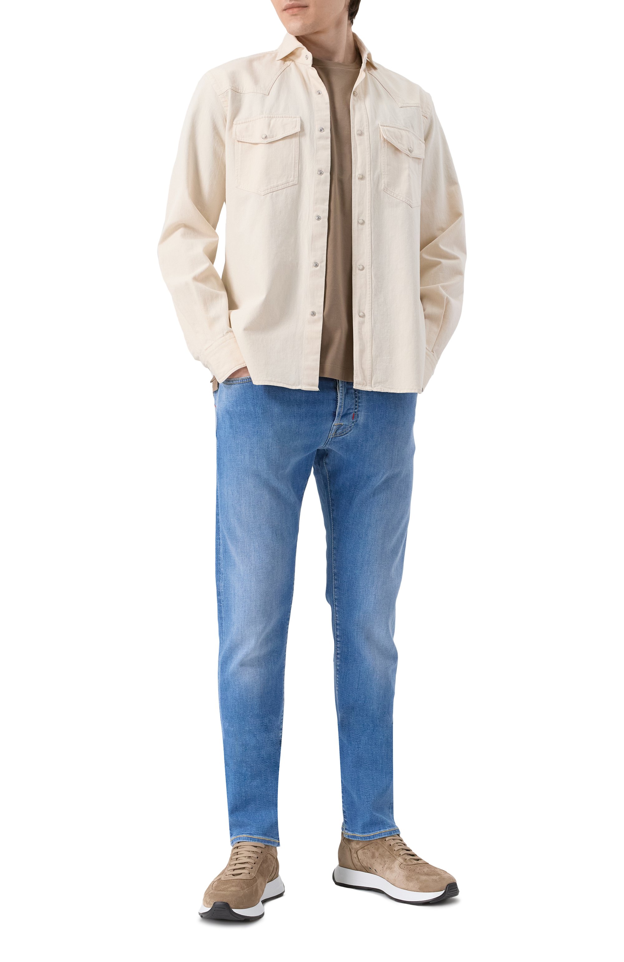 Замшевые кроссовки BLU BARRETT бежевого цвета по цене 52750 руб., арт. BAY-13497.6, фото 2 Замшевые кроссовки BLU BARRETT, арт. BAY-13497.6, фото 2