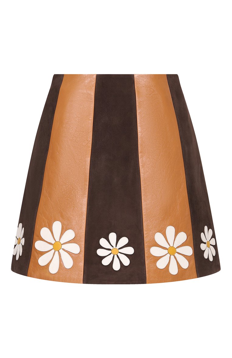 Кожаная юбка MIU MIU, арт. MPD637-1U61-F0003, фото 2