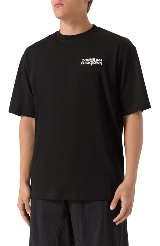 Хлопковая футболка Comme des Fuckdown CFABW01511 Чёрный  CFABW01511 Фото 3