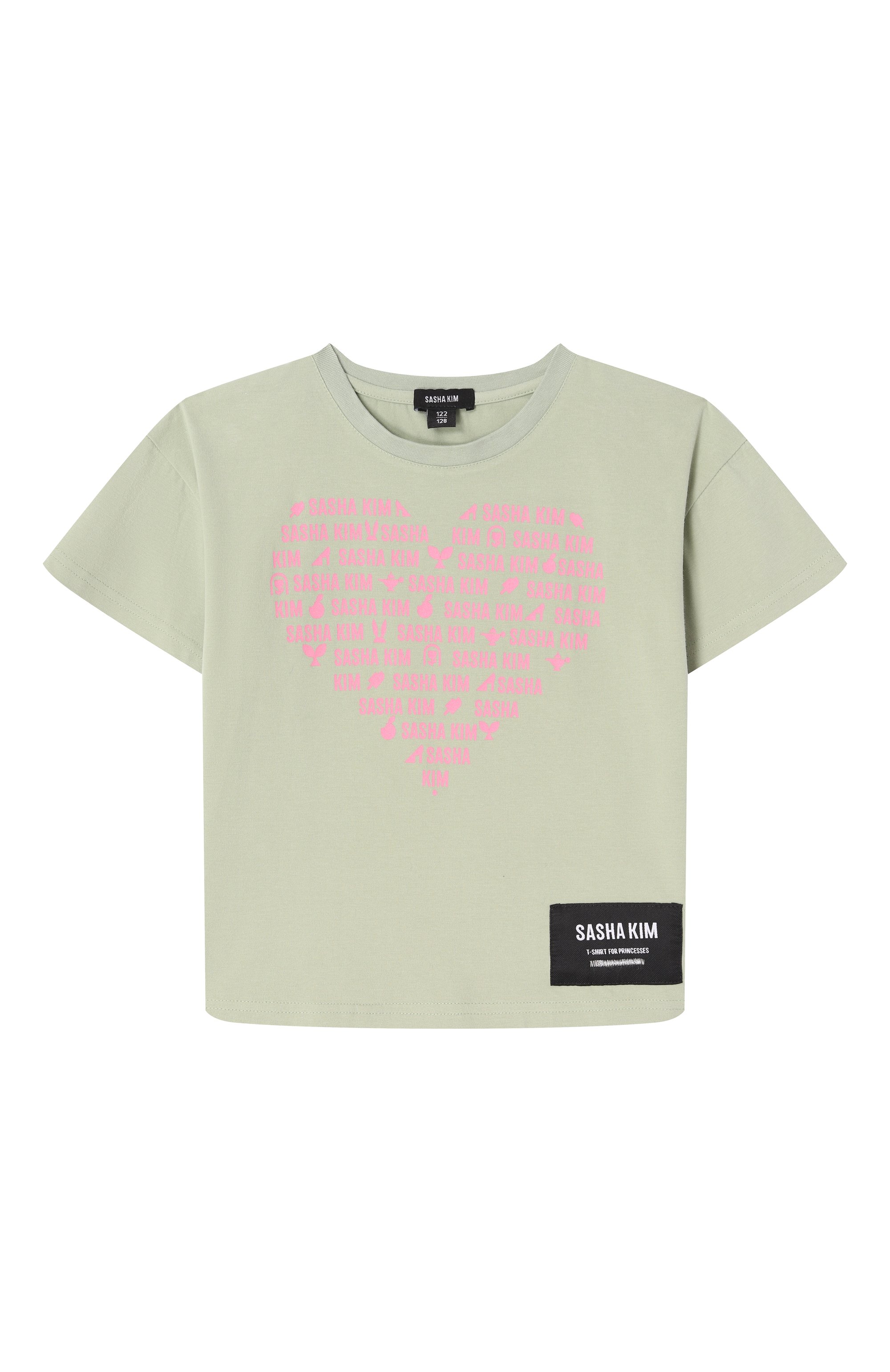 Хлопковая футболка SASHA KIM светло-зеленого цвета по цене 7120 руб., арт. УТ-00000620, фото 1 Хлопковая футболка SASHA KIM, арт. УТ-00000620, фото 1