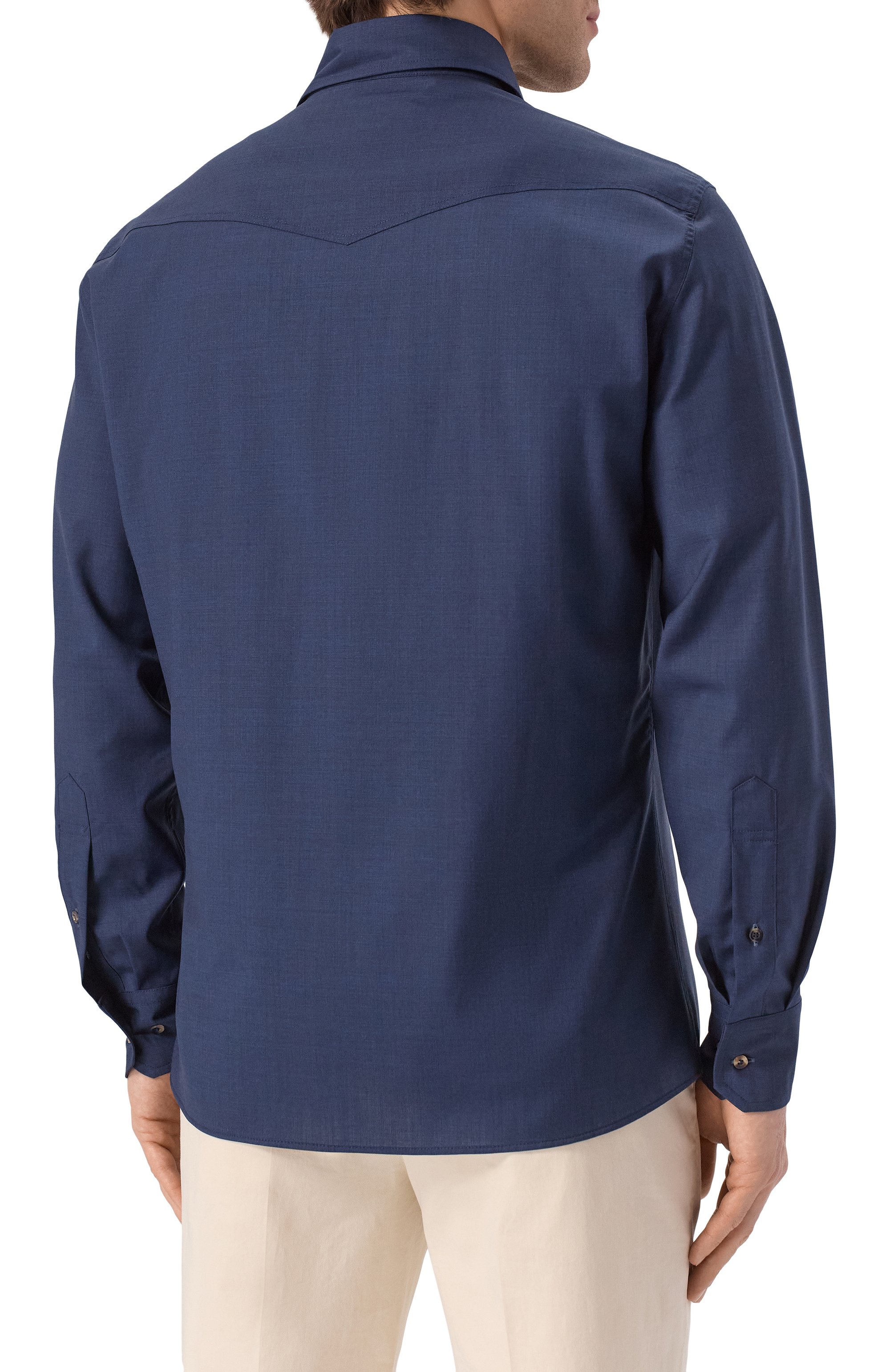 Шерстяная рубашка BRUNELLO CUCINELLI, арт. MM6704008, фото 4