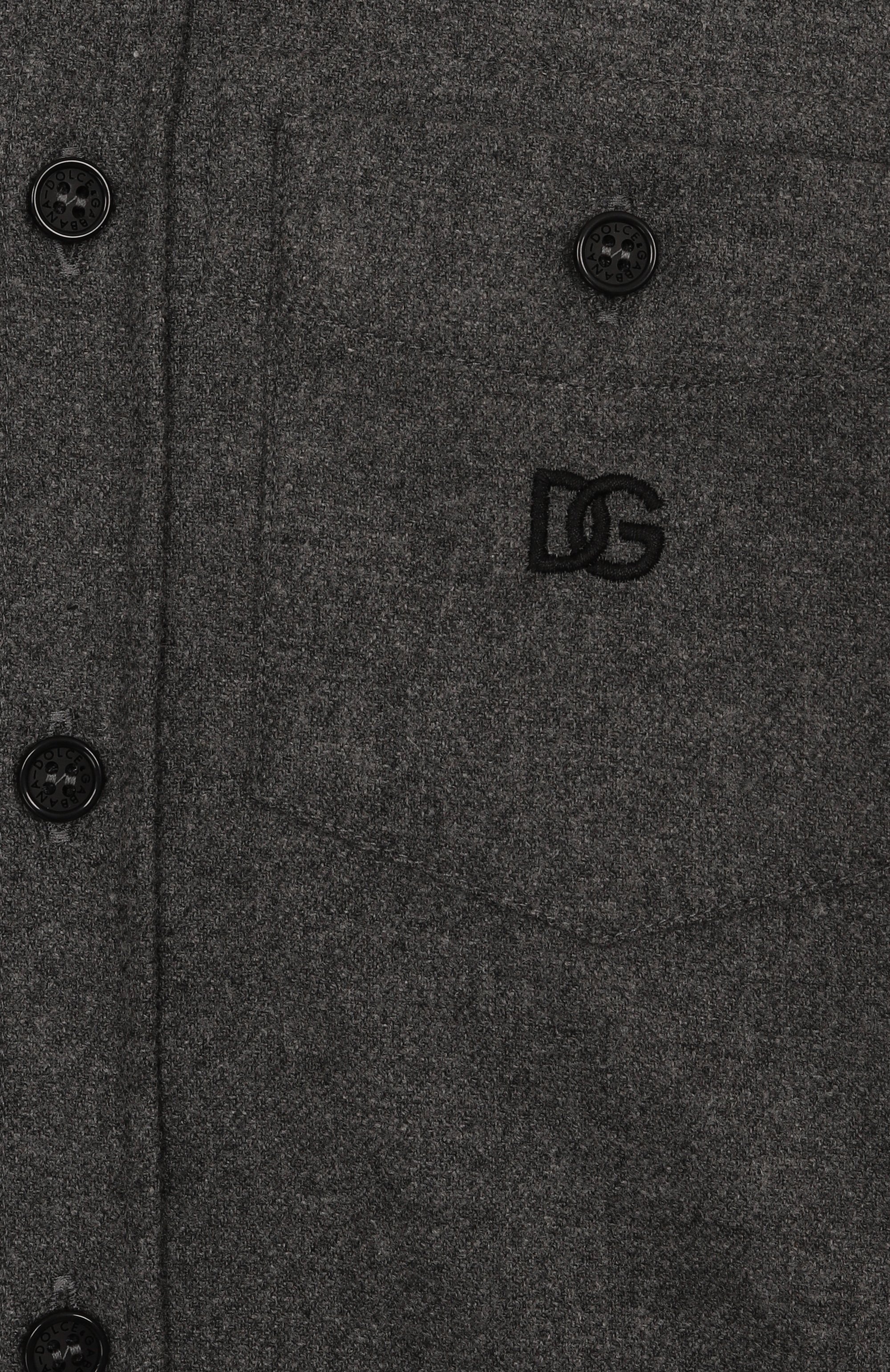 Рубашка из вискозы и шерсти DOLCE & GABBANA темно-серого цвета по цене 47800 руб., арт. L44S58/FURNC/2-6, фото 3 Рубашка из вискозы и шерсти DOLCE & GABBANA, арт. L44S58/FURNC/2-6, фото 3