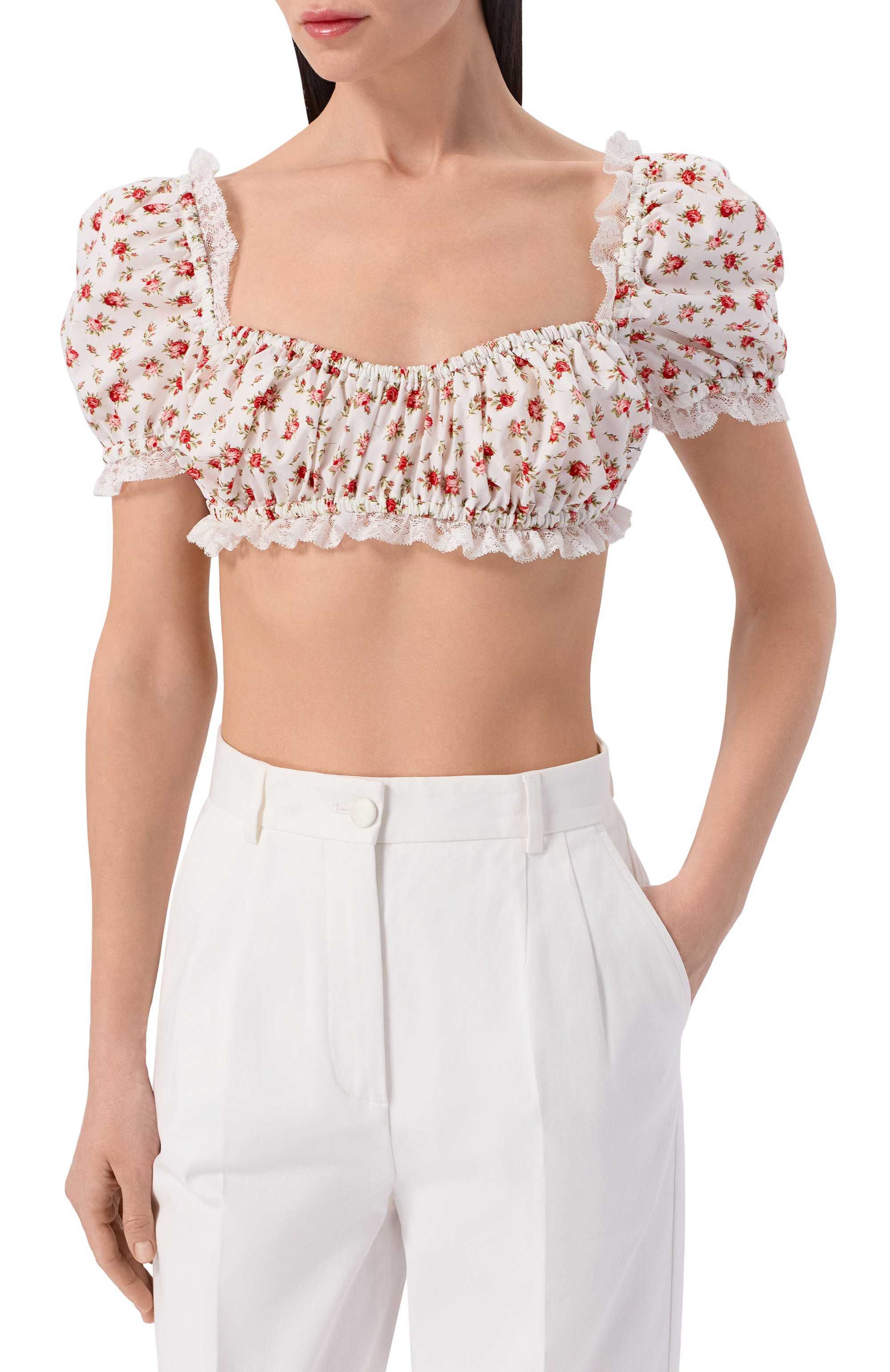 Хлопковый топ DOLCE & GABBANA, арт. F7BG2T/HS5UB, фото 3