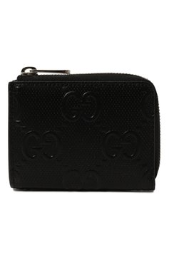 Мужской кожаный кошелек для монет GUCCI черного цвета, арт. 657571/1W3AN | Фото 1 (Нос: Не проставлено; Материал: Натуральная кожа)