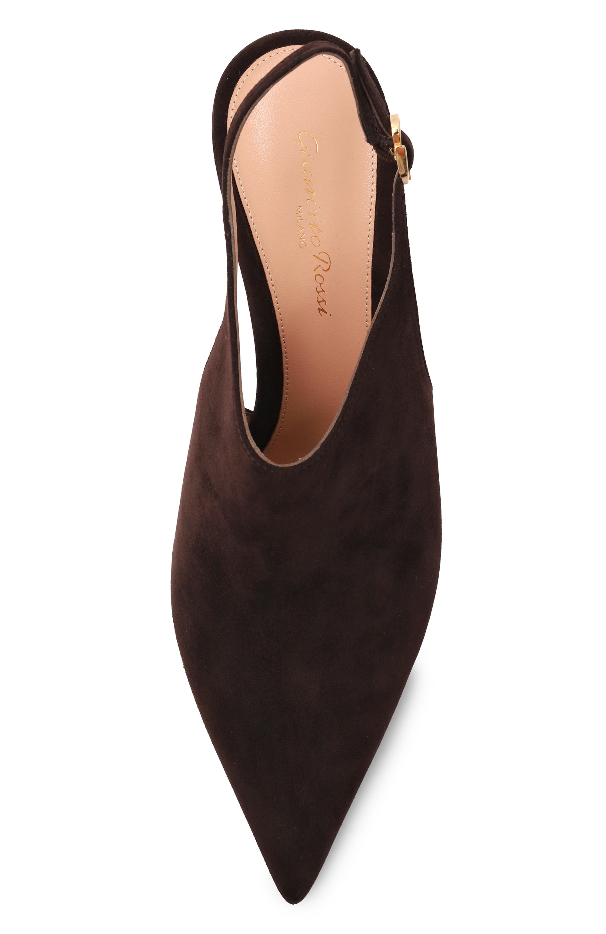 Замшевые туфли bazel 70 GIANVITO ROSSI темно-коричневого цвета по цене 131000 руб., арт. G95555.70RIC.CASM0KA, фото 6 Замшевые туфли bazel 70 GIANVITO ROSSI, арт. G95555.70RIC.CASM0KA, фото 6