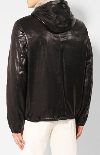 Кожаный бомбер с внутренней отделкой из норки BERLUTI, арт. R15LBL43-001, фото 4