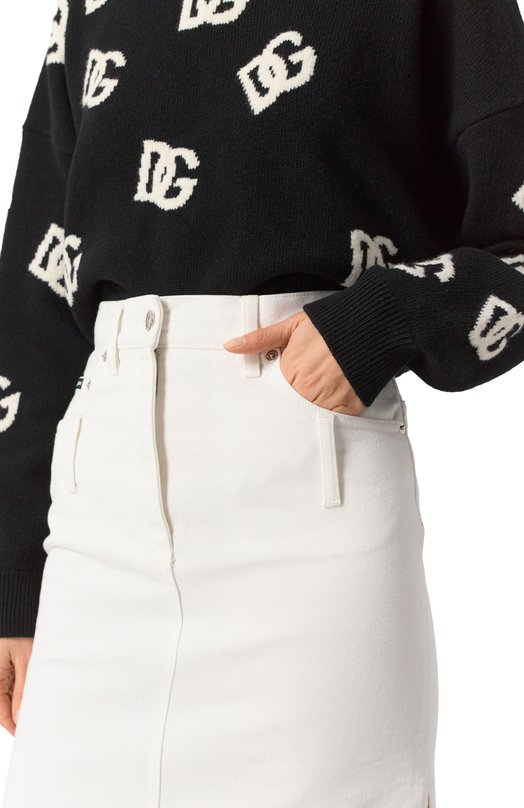 Джинсовая юбка Dolce & Gabbana F4CP1D/G8KZ4 Белый  F4CP1D/G8KZ4 Фото 5