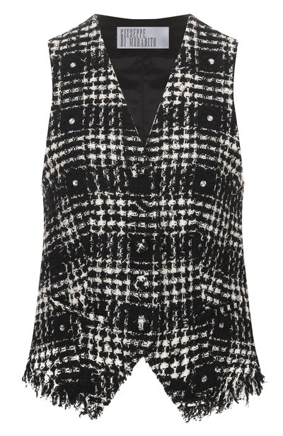 Женский твидовый жилет GIUSEPPE DI MORABITO, арт. 05FWWD354C 05326