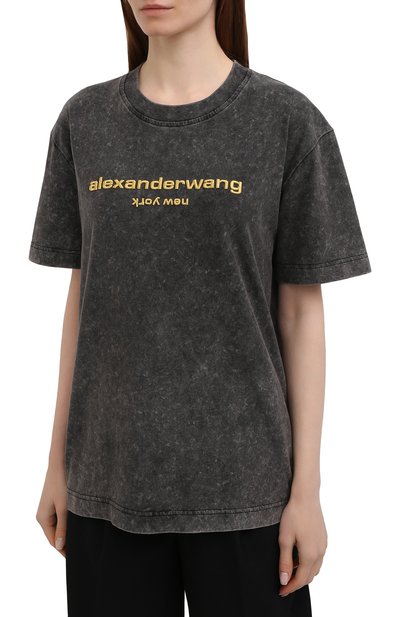Хлопковая футболка ALEXANDER WANG, арт. UCC1211030, фото 3