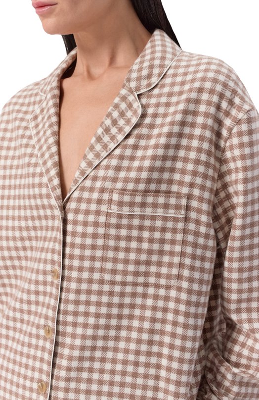 Хлопковая рубашка EDOMO B003110NY26W Коричневый  B003110NY26W Фото 5