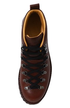 Мужские кожаные ботинки FRACAP бордового цвета, арт. M120/PELLE | Фото 6 (Мужское Кросс-КТ: Хайкеры-обувь; Материал внутренний: Натуральная кожа; Материал сплава: Проставлено; Материал утеплителя: Без утеплителя; Подошва: Массивная; Драгоценные камни: Проставлено)