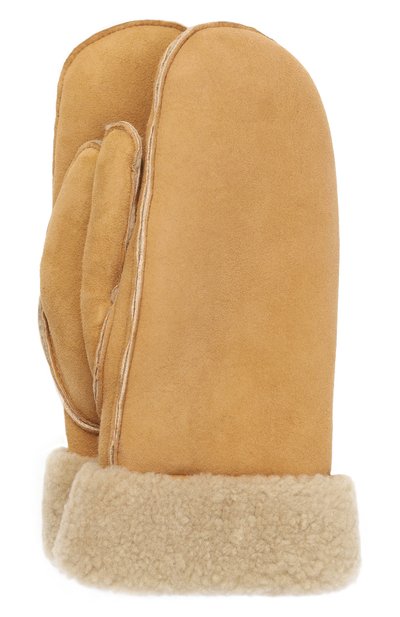 Женские варежки из овчины MIU MIU, арт. 5GG048-889-F0YXM