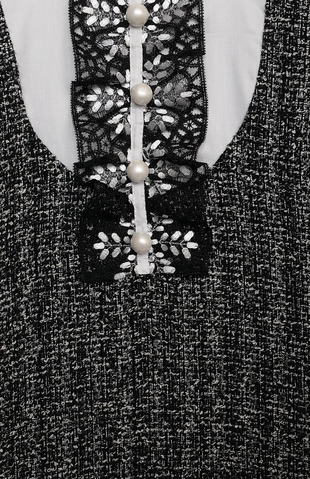 Твидовое платье DESIGNERS CAT черного цвета по цене 36350 руб., арт. 100000K01000955/4A-8A, фото 3 Твидовое платье DESIGNERS CAT, арт. 100000K01000955/4A-8A, фото 3