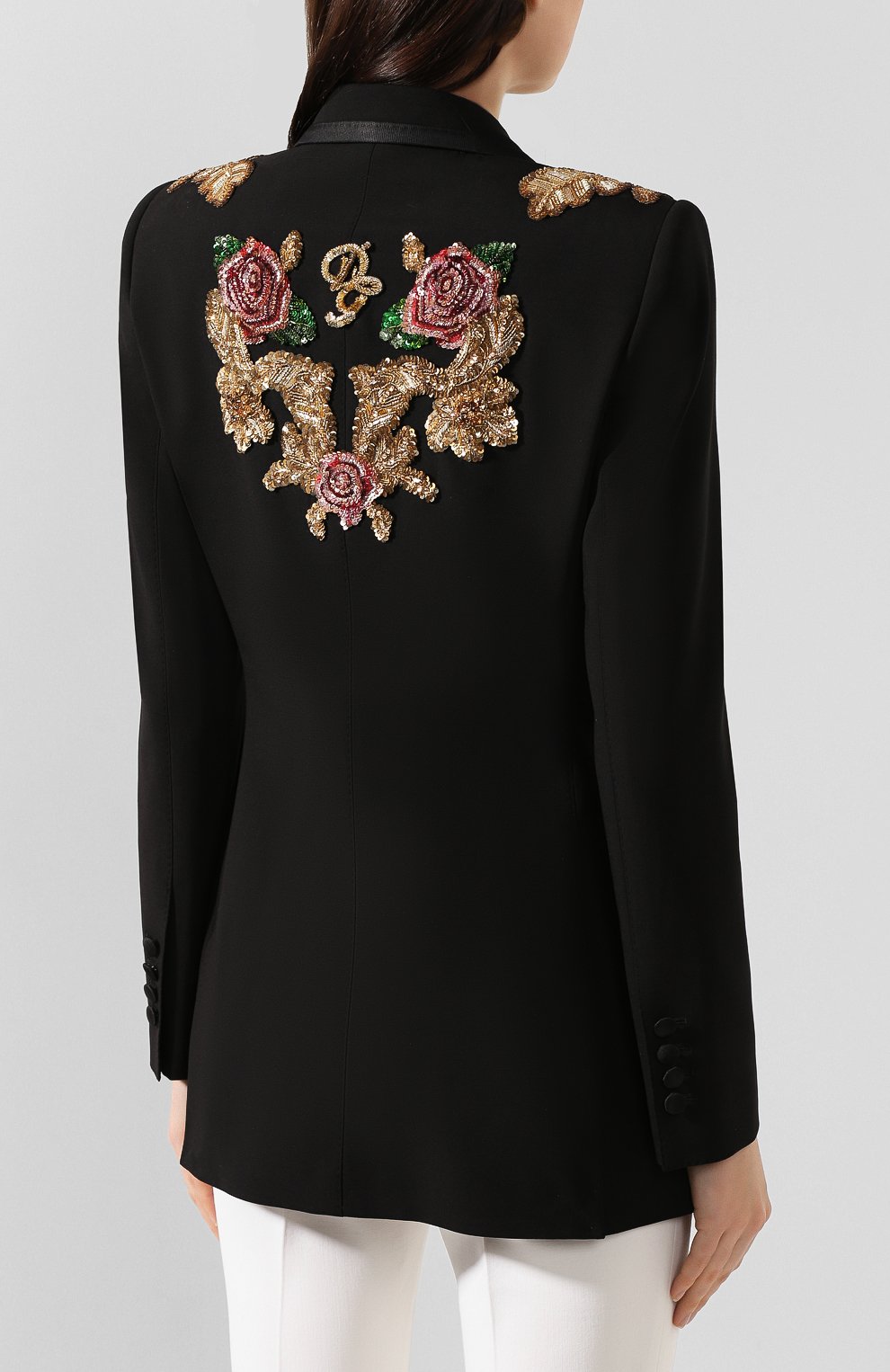 Жакет из смеси шерсти и шелка DOLCE & GABBANA, арт. F297QZ/FUBAJ, фото 4