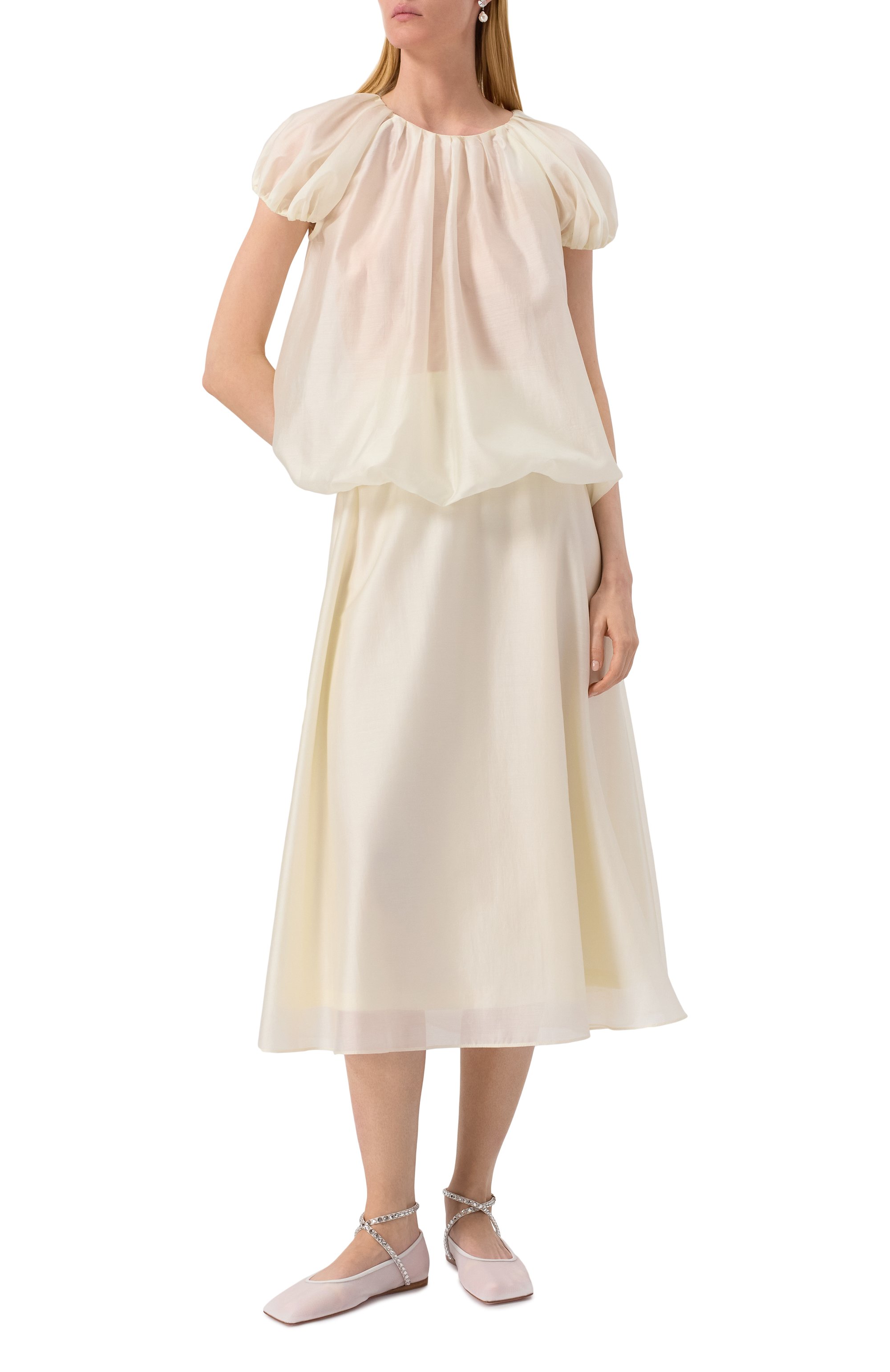 Блузка SEVEN LAB кремового цвета по цене 15960 руб., арт. SBY.14.110.543, фото 2 Блузка SEVEN LAB, арт. SBY.14.110.543, фото 2