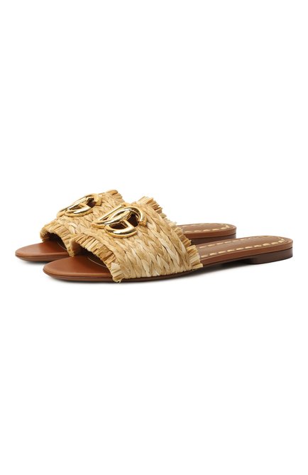 Женские текстильные шлепанцы bianca DOLCE & GABBANA, арт. CQ0646/AN217