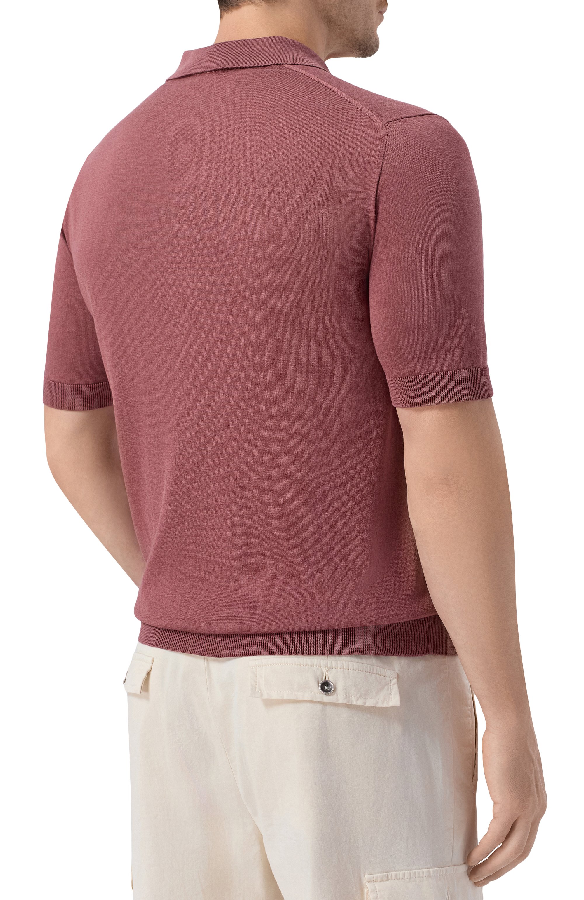 Поло из шелка и хлопка ANDREA CAMPAGNA, арт. M5425-1031, фото 4