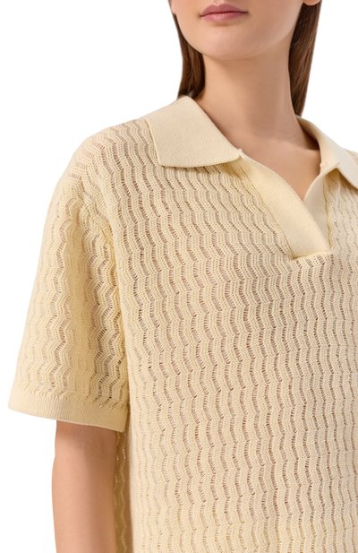 Поло из хлопка и льна YUZEFI, арт. AURI-EYELASH P0L0/KNIT, фото 5