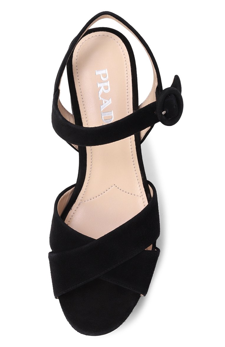 Замшевые босоножки PRADA, арт. 1XP890-008-F0002, фото 4