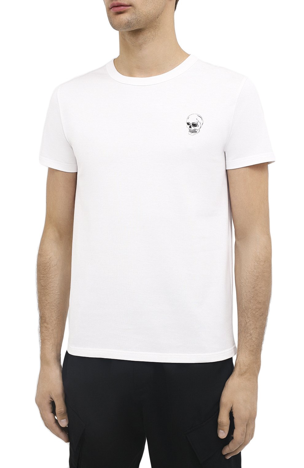 Хлопковая футболка ALEXANDER MCQUEEN, арт. 624179/QPZ64, фото 3