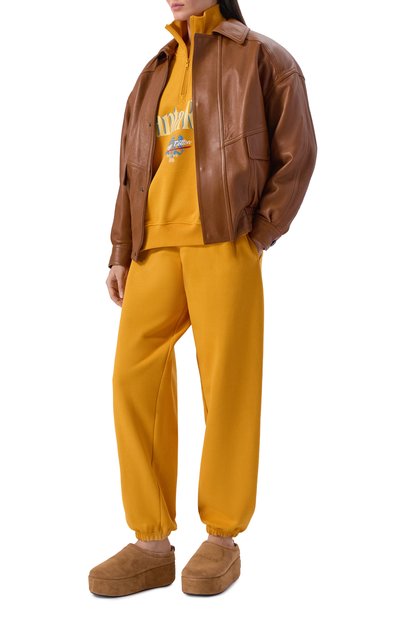 Хлопковые джоггеры PLANTA ROSA желтого цвета по цене 18200 руб., арт. PR/J/NP/470, фото 5 Хлопковые джоггеры PLANTA ROSA, арт. PR/J/NP/470, фото 5