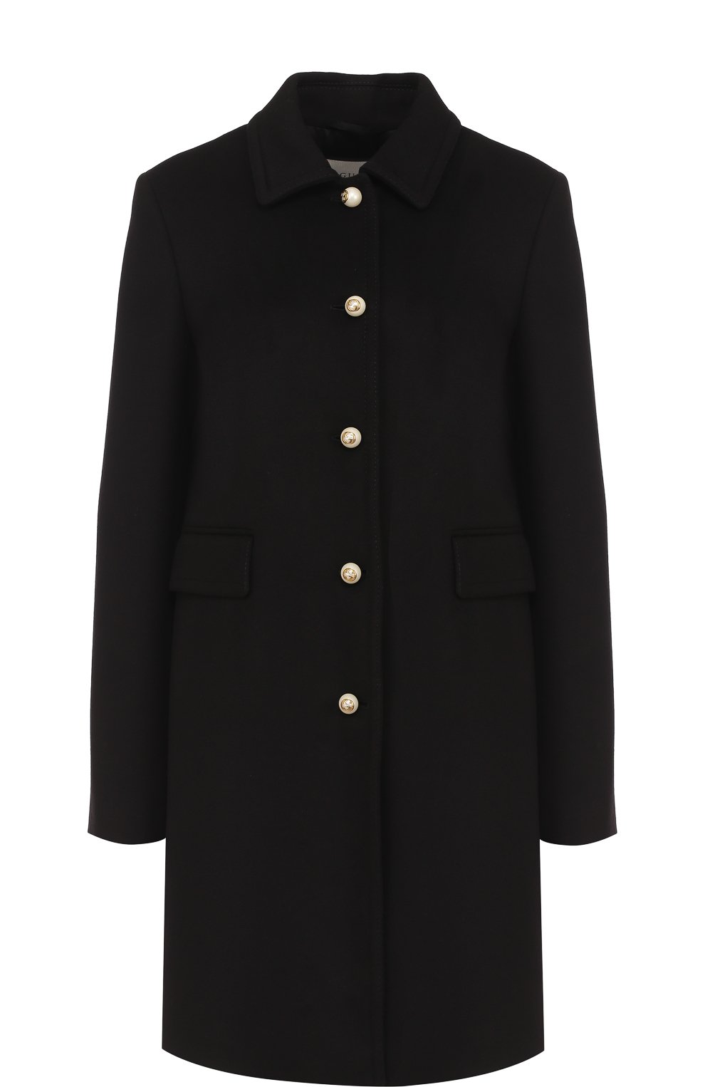 Шерстяное пальто с отложным воротником и жемчужными пуговицами GUCCI, арт. 410535/ZHW03, фото 1
