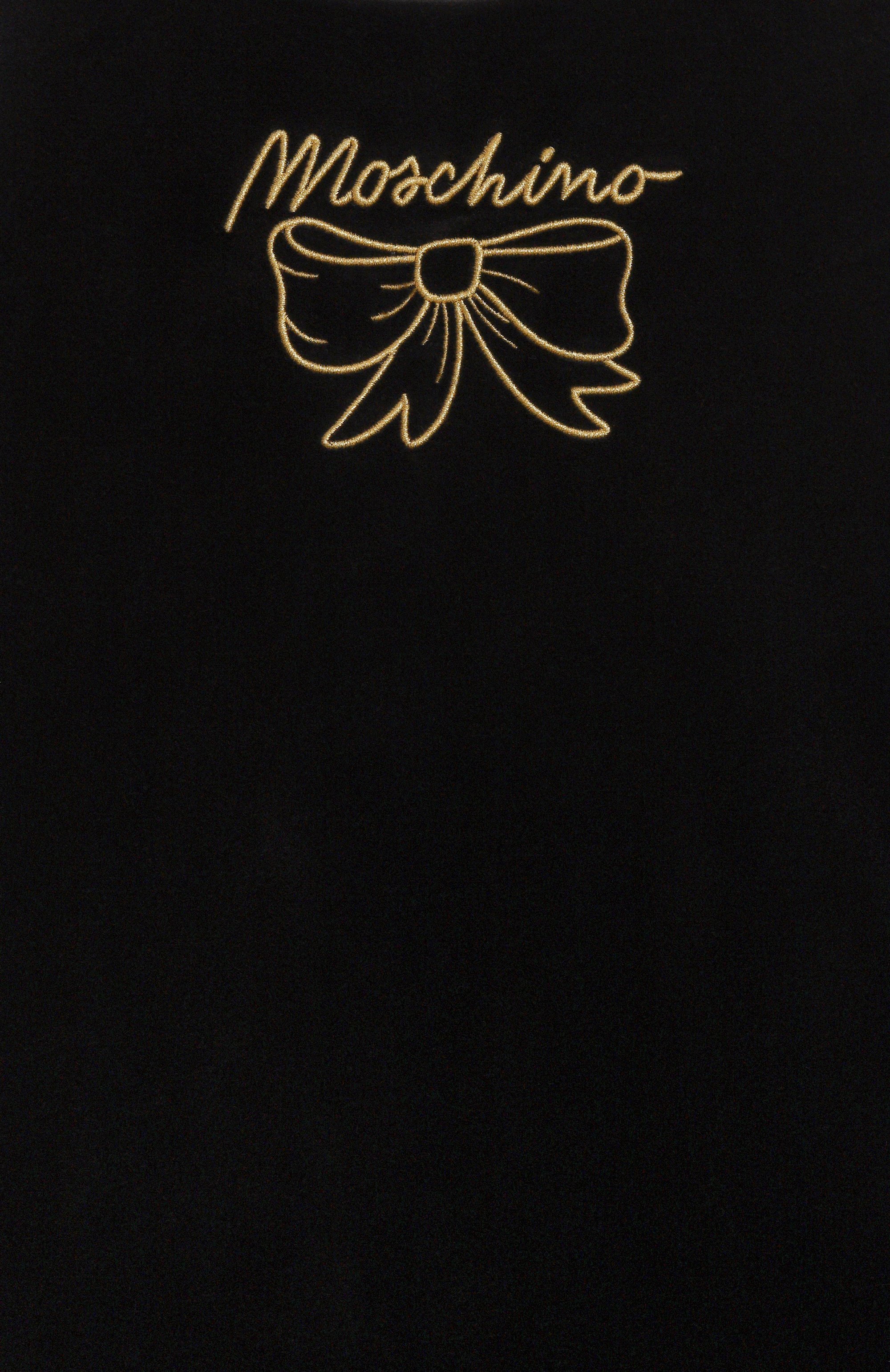 Хлопковое платье MOSCHINO черного цвета по цене 26600 руб., арт. HDV0GX/LWA07/10-14, фото 3 Хлопковое платье MOSCHINO, арт. HDV0GX/LWA07/10-14, фото 3