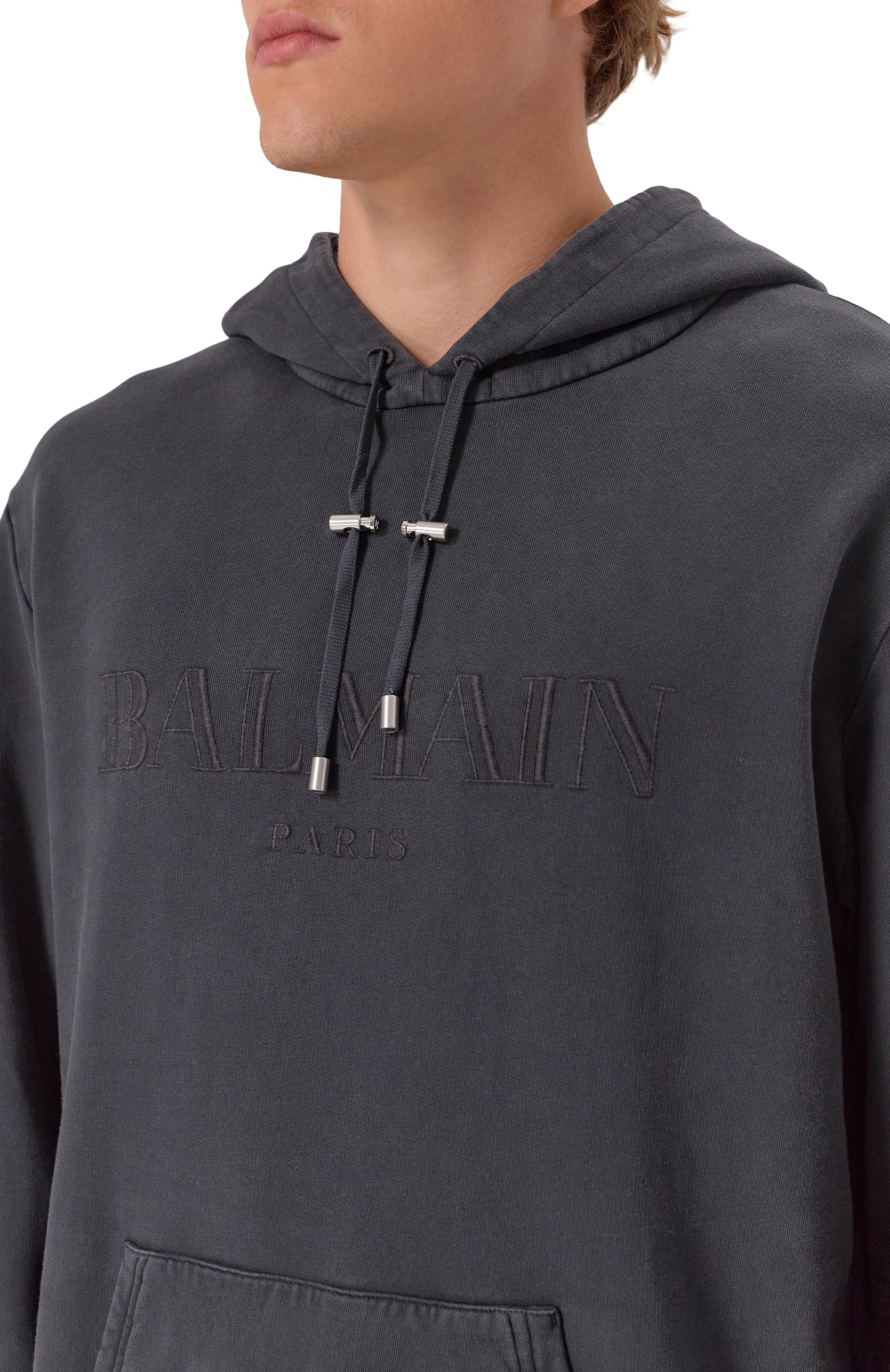 Хлопковое худи BALMAIN, арт. FH1JT047/BC72, фото 5