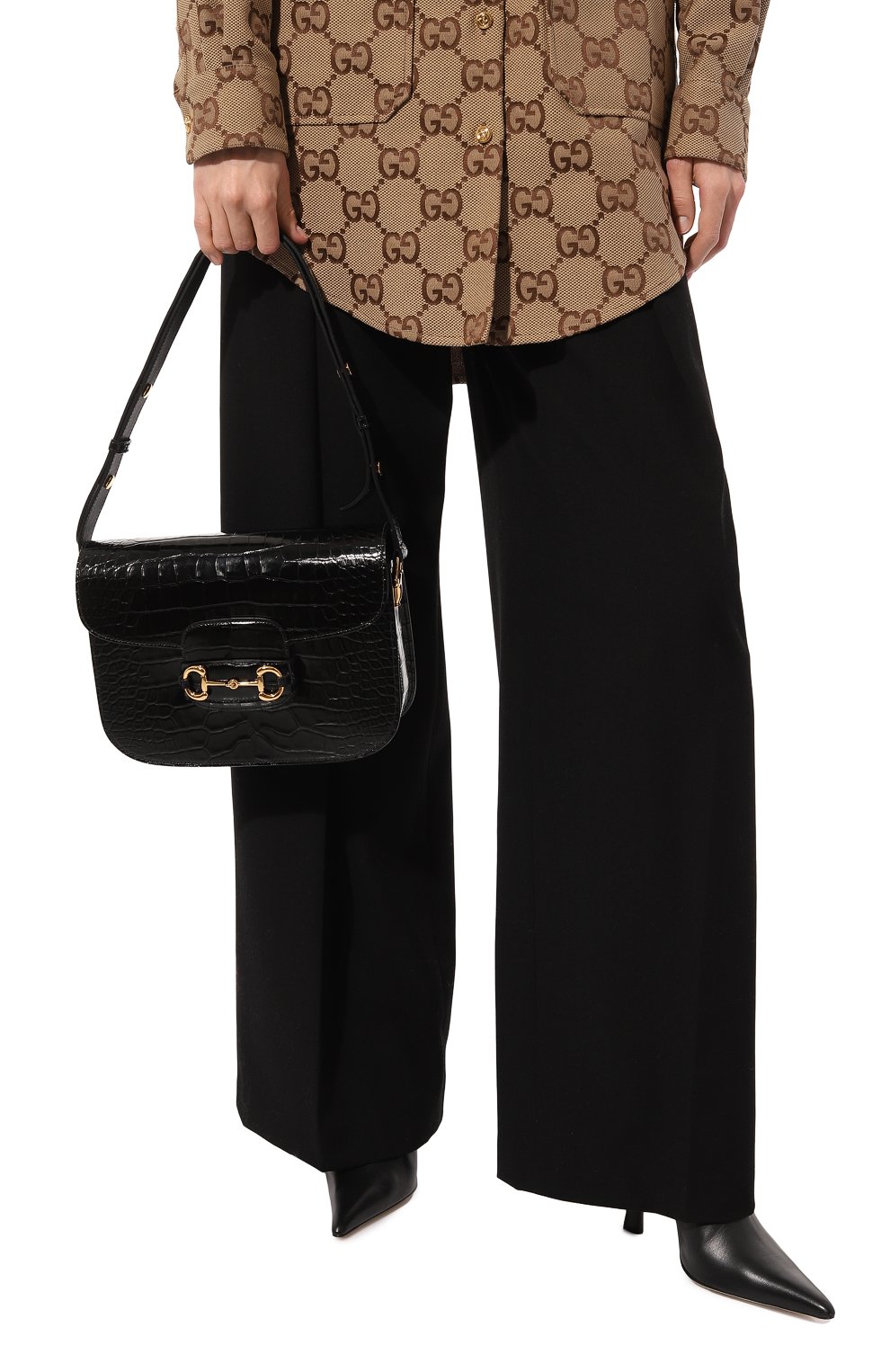 Сумка 1955 horsebit small из кожи аллигатора GUCCI, арт. 602204 EV40G, фото 2