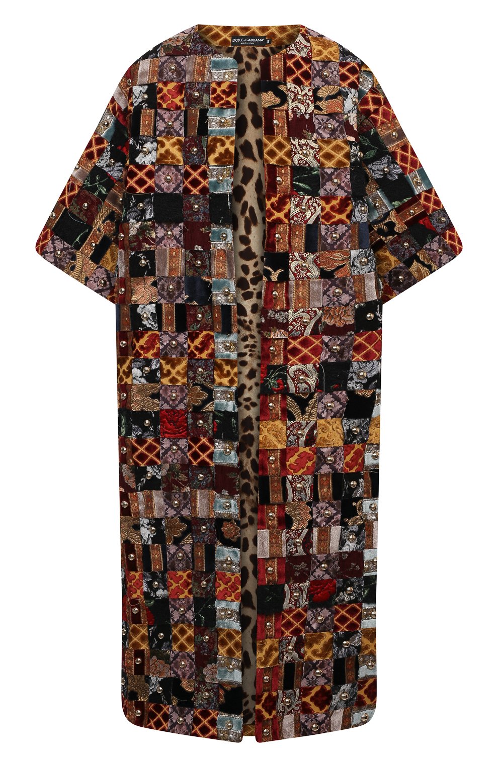 Пальто DOLCE & GABBANA разноцветного цвета по цене 1740000 руб., арт. F0AQ0T/G7YNQ, фото 1 Пальто DOLCE & GABBANA, арт. F0AQ0T/G7YNQ, фото 1