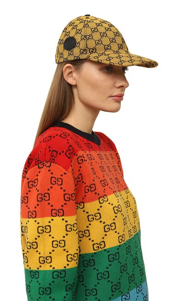 Хлопковая бейсболка GUCCI, арт. 658532 4HG62, фото 2