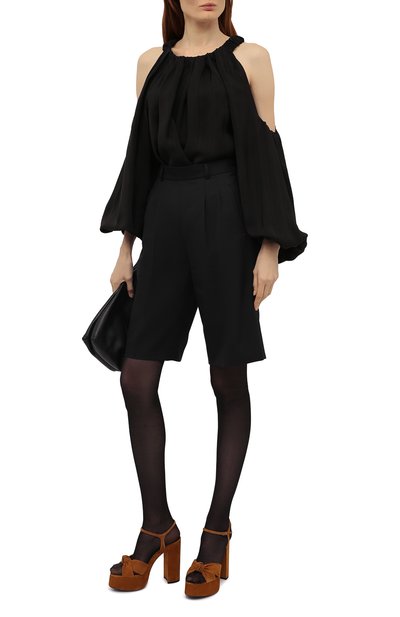 Замшевые босоножки bianca SAINT LAURENT коричневого цвета по цене 94250 руб., арт. 606713/0LI00, фото 2 Замшевые босоножки bianca SAINT LAURENT, арт. 606713/0LI00, фото 2