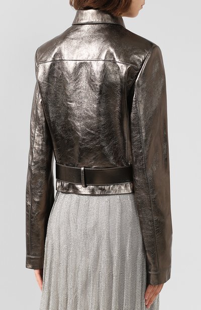 Кожаная куртка с поясом ELIE SAAB, арт. 9930, фото 4