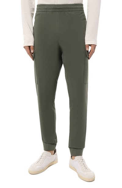 Хлопковые джоггеры EA7 хаки цвета по цене 11700 руб., арт. 8NPP59/PJ05Z, фото 3 Хлопковые джоггеры EA7, арт. 8NPP59/PJ05Z, фото 3